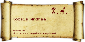 Kocsis Andrea névjegykártya